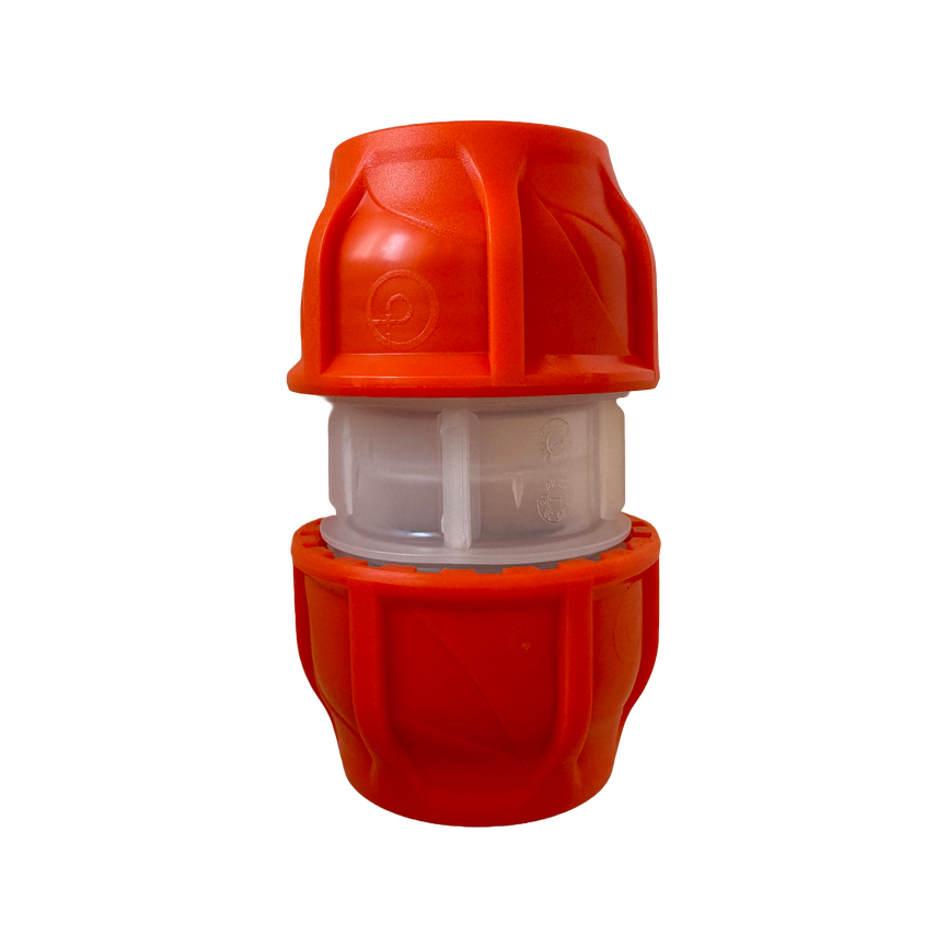 Lot of 10 (Orange) Clear Lock Coupler 1.25" (1-1/4) (40x40) similar Dura-Line #20005096