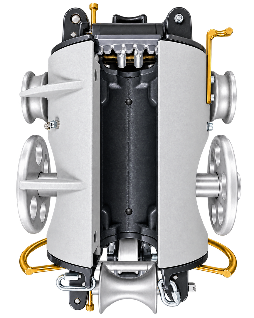 MECSIL Cable Lasher Heavy Duty – side view for demanding aerial fiber and telecom installation