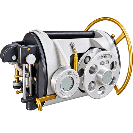 MECSIL Cable Lasher Heavy Duty – detailed all-aluminum reel and traction configuration