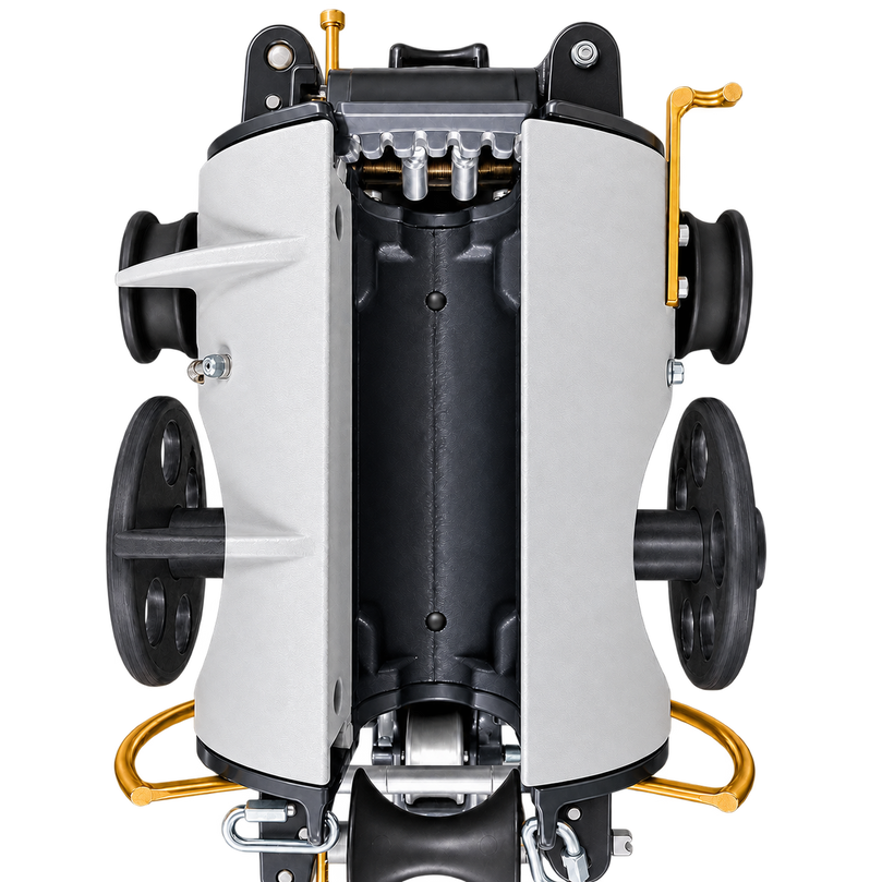 MECSIL Cable Lasher Standard – front view with nylon reels